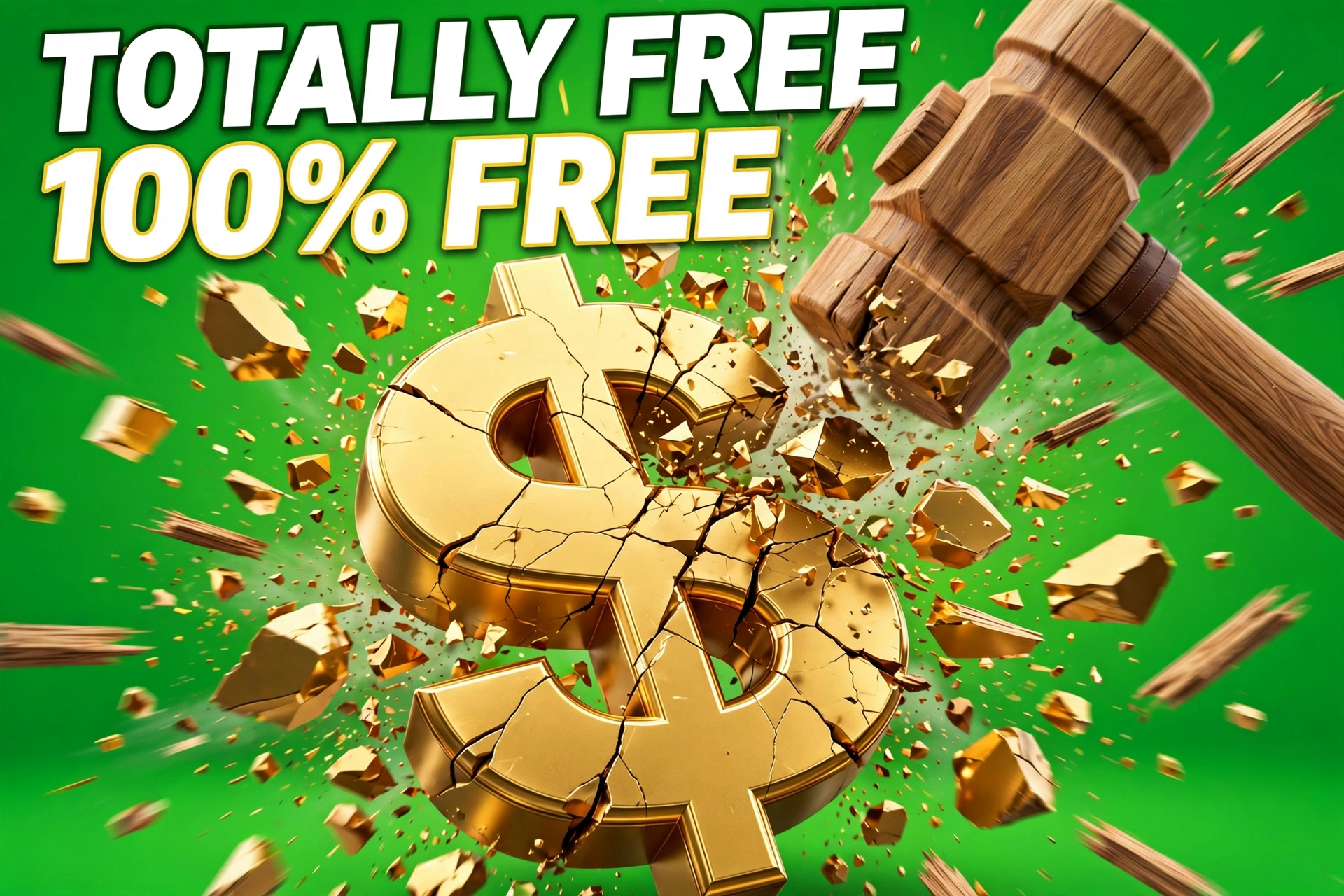 Totally Free - $ smashed by hammer